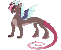 Size: 838x691 | Tagged: safe, artist:dozyarts, imported from derpibooru, oc, oc:pandemonium, draconequus, cloven hooves, male, simple background, solo, transparent background