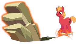 Size: 5537x3568 | Tagged: safe, artist:stellardusk, imported from derpibooru, big macintosh, earth pony, pony, alternate cutie mark, aura, construction coven, crossover, disney, magic, male, show accurate, simple background, solo, stallion, stomp, the owl house, transparent background