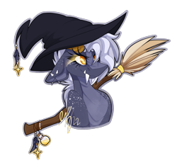 Size: 2171x1995 | Tagged: safe, artist:ezzerie, imported from derpibooru, oc, oc only, oc:ezzerie, dragon, broom, clothes, costume, halloween, halloween costume, hat, magic, potions, simple background, solo, transparent background, witch, witch hat