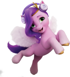 Size: 785x858 | Tagged: safe, imported from derpibooru, pipp petals, pegasus, pony, female, g5, headphones, mare, my little pony: the podcast, official, simple background, solo, transparent background