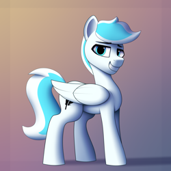 Size: 3000x3000 | Tagged: safe, artist:alexbefest, imported from derpibooru, oc, oc:white dust, pegasus, pony, bedroom eyes, horny, looking at you, solo