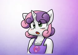 Size: 1516x1071 | Tagged: safe, artist:zutcha, imported from derpibooru, sweetie belle, anthro, unicorn, blushing, cute, diasweetes, female, older, older sweetie belle, open mouth, solo