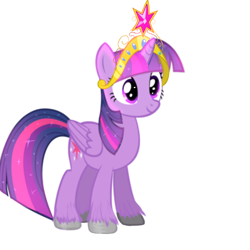 Size: 1378x1378 | Tagged: safe, edit, editor:anonymous pone 434, imported from derpibooru, twilight sparkle, alicorn, pony, big crown thingy, element of magic, glowing mane, jewelry, mlp fim's twelfth anniversary, photo, regalia, simple background, solo, sparkly mane, twilight sparkle (alicorn), unshorn fetlocks, white background