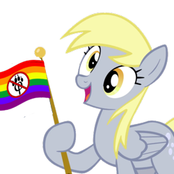 Size: 500x500 | Tagged: safe, imported from derpibooru, derpy hooves, flag, lgbt, rainbow