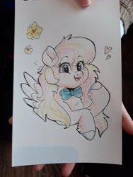 Size: 1536x2048 | Tagged: safe, artist:avui, imported from ponybooru, oc, oc only, oc:ninny, pegasus, pony, solo, traditional art