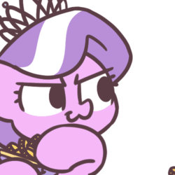 Size: 500x500 | Tagged: safe, artist:sugar morning, imported from derpibooru, diamond tiara, earth pony, animated, bits, female, filly, foal, gif, jewelry, loadsamoney, mare, money, purse, seizure warning, shut up and take my money, simple background, smiling, smirk, solo, tiara, transparent background, trigger warning