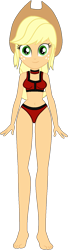 Size: 435x1611 | Tagged: safe, artist:invisibleink, artist:xjkenny, imported from derpibooru, applejack, human, equestria girls, applejack's hat, belly button, bikini, breasts, clothes, cowboy hat, hat, simple background, solo, swimsuit, transparent background, vector