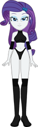 Size: 461x1522 | Tagged: safe, artist:invisibleink, artist:xjkenny, imported from derpibooru, rarity, human, equestria girls, belly button, breasts, busty rarity, clothes, elbow pads, female, knee pads, simple background, solo, sports, sports bra, sports panties, transparent background, vector, wrestler, wrestling