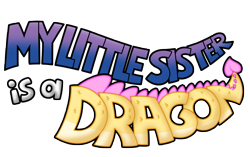 Size: 5624x3522 | Tagged: safe, artist:aleximusprime, imported from derpibooru, fanfic:my little sister is a dragon, design, fanfic art, font, logo, no pony, simple background, text, transparent background, typography