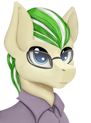 Size: 1872x2520 | Tagged: safe, artist:aquamuro, imported from derpibooru, oc, oc only, earth pony, pony, bust, clothes, glasses, male, portrait, simple background, solo, stallion, transparent background