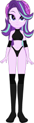 Size: 434x1542 | Tagged: safe, artist:invisibleink, artist:xjkenny, imported from derpibooru, starlight glimmer, human, equestria girls, beanie, belly button, breasts, clothes, elbow pads, female, hat, knee pads, shoes, simple background, solo, sports, sports bra, sports panties, transparent background, vector, wrestler, wrestling