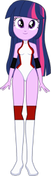 Size: 445x1514 | Tagged: safe, artist:invisibleink, artist:xjkenny, imported from derpibooru, twilight sparkle, human, equestria girls, breasts, clothes, elbow pads, female, knee pads, leotard, shoes, simple background, solo, sports, transparent background, vector, wrestler, wrestling