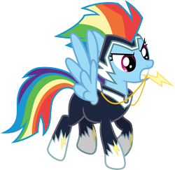 Size: 3087x3000 | Tagged: safe, artist:cloudy glow, imported from derpibooru, rainbow dash, zapp, pegasus, pony, power ponies (episode), .ai available, female, flying, high res, mare, power ponies, simple background, solo, transparent background, vector