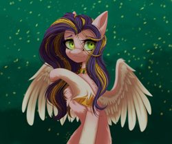Size: 2397x2005 | Tagged: safe, artist:maybeweed, imported from derpibooru, pipp petals, pegasus, pony, abstract background, adorapipp, chest fluff, cute, g5, leg fluff, simple background, solo