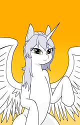 Size: 1600x2500 | Tagged: artist needed, source needed, safe, imported from derpibooru, oc, oc only, oc:κασσάνδρα, alicorn, pony, alicorn oc, horn, solo, wings