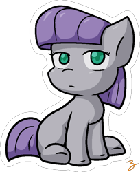 Size: 662x813 | Tagged: safe, artist:zutcha, imported from derpibooru, maud pie, earth pony, pony, female, filly, filly maud pie, foal, outline, simple background, solo, transparent background, white outline