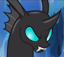 Size: 1026x914 | Tagged: safe, imported from derpibooru, screencap, thorax, changeling, season 6, the times they are a changeling, angry, cropped, fangs, gritted teeth, male, solo, teeth