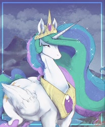 Size: 2719x3276 | Tagged: safe, alternate version, artist:thelunarmoon, imported from derpibooru, princess celestia, alicorn, pony, crown, female, jewelry, mare, peytral, regalia, solo