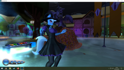 Size: 1920x1080 | Tagged: safe, imported from derpibooru, screencap, trixie, anthro, unicorn, breasts, clothes, costume, dancing, halloween, hat, holiday, nightmare night, second life, sexy, solo, video at source, video in description, witch, witch hat