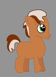 Size: 662x902 | Tagged: safe, artist:edwardhamham, imported from derpibooru, oc, oc only, oc:cinnamon applecake, earth pony, pony, blank flank, colt, foal, male, solo