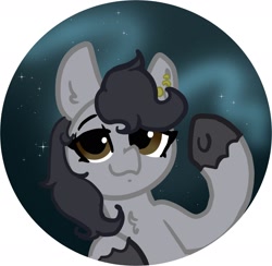 Size: 1862x1818 | Tagged: safe, artist:nootaz, imported from derpibooru, oc, oc only, pony, chest fluff, ear piercing, earring, jewelry, lidded eyes, looking at you, piercing, smug, solo, underhoof