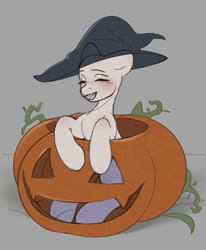 Size: 2062x2500 | Tagged: safe, artist:ggashhhhissh, imported from derpibooru, pony, any gender, any race, commission, cute, halloween, holiday, pumpkin, sketch, smiling, solo, ych sketch, your character here