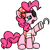 Size: 218x216 | Tagged: safe, artist:algoatall, pinkie pie, earth pony, pony, bandana, clothes, eyepatch, female, hook, mare, open mouth, pinktober, pirate, raised hoof, shirt, simple background, sitting, solo, transparent background