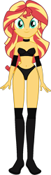 Size: 435x1485 | Tagged: safe, artist:invisibleink, artist:xjkenny, imported from derpibooru, sunset shimmer, human, equestria girls, belly button, breasts, clothes, elbow pads, female, knee pads, shoes, simple background, solo, sports, sports bra, sports panties, transparent background, vector, wrestler, wrestling