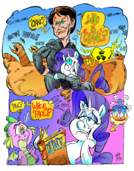 Size: 2451x3120 | Tagged: safe, artist:grotezco, artist:tokiotoyy2k, imported from derpibooru, rarity, spike, dragon, human, pony, unicorn, arrakis, book, butt, cooker, crossover, crossover shipping, desert, dream, drool, dune, ecstasy, embrace, female, heart, interspecies, lightning, lip bite, male, mare, novel, plot, pose, pressure, radioactive, shipping, smiling, spoilers for another series, straight, winged spike, wings, worms