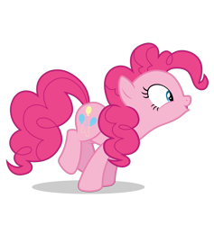 Size: 5352x5634 | Tagged: safe, artist:gypsykumquat, imported from derpibooru, pinkie pie, earth pony, pony, inkscape, simple background, solo, teasing, transparent background, vector