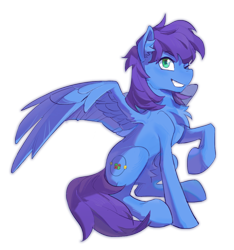 Size: 1162x1243 | Tagged: safe, artist:cyan-six, imported from derpibooru, oc, oc only, oc:nova twinkle, pegasus, chest fluff, ear fluff, female, mare, one eye closed, simple background, solo, transparent background