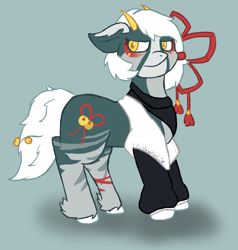 Size: 798x839 | Tagged: safe, artist:lil_vampirecj, imported from derpibooru, oc, oc only, earth pony, pony, fanart, horns, solo