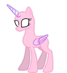 Size: 1328x1448 | Tagged: safe, artist:existencecosmos188, imported from derpibooru, oc, oc only, alicorn, pony, alicorn oc, bald, base, eyelashes, female, horn, mare, simple background, smiling, solo, transparent background, wings