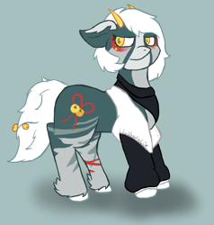 Size: 798x839 | Tagged: safe, artist:lil_vampirecj, imported from derpibooru, oc, oc only, earth pony, pony, fanart, horns, solo