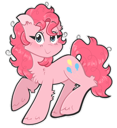 Size: 1384x1513 | Tagged: safe, artist:paamyu, imported from derpibooru, pinkie pie, earth pony, pony, cute, diapinkes, female, looking at you, mare, simple background, smiling, smiling at you, solo, transparent background