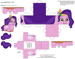 Size: 2979x2354 | Tagged: safe, artist:grapefruit-face, imported from derpibooru, pipp petals, pegasus, pony, craft, cubeecraft, g5, my little pony: tell your tale, papercraft, printable, solo