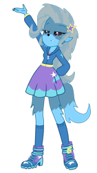 Size: 720x1280 | Tagged: safe, artist:bluemario11, artist:sketchmcreations, edit, imported from derpibooru, trixie, werewolf, equestria girls, black sclera, simple background, solo, transparent background, vector