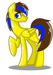 Size: 2500x3500 | Tagged: safe, artist:thecreativerey, imported from derpibooru, oc, oc only, pegasus, pony, glasses, male, pegasus oc, raised hoof, simple background, smiling, solo, stallion, transparent background, wings