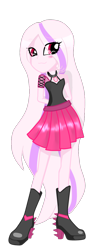 Size: 590x1352 | Tagged: safe, artist:thecreativerey, imported from derpibooru, oc, oc only, human, equestria girls, boots, clothes, high heel boots, shoes, simple background, skirt, smiling, solo, transparent background