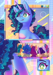 Size: 2480x3508 | Tagged: safe, artist:wavecipher, imported from derpibooru, hitch trailblazer, izzy moonbow, pipp petals, sunny starscout, zipp storm, alicorn, earth pony, pegasus, pony, unicorn, aesthetics, female, freckles, g5, male, mane five (g5), mare, misty brightdawn, race swap, stallion, sunnycorn, teary eyes, webcore