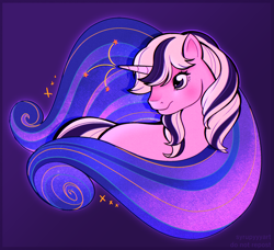 Size: 2385x2179 | Tagged: safe, artist:syrupyyy, imported from derpibooru, twilight, pony, unicorn, female, mare, ponytober, purple background, simple background, solo