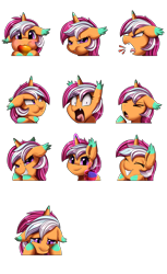 Size: 2549x4171 | Tagged: safe, artist:pridark, imported from derpibooru, oc, oc only, oc:lyra heartscoota, pony, unicorn, angry, eating, expressions, floppy ears, happy, sad, simple background, solo, transparent background, yawn