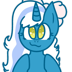 Size: 1000x1000 | Tagged: safe, artist:t1g3rsp1r1t, imported from derpibooru, oc, oc only, oc:fleurbelle, pony, adorabelle, bow, cute, hair bow, looking at you, ocbetes, simple background, smiling, solo, transparent background, wingding eyes, yellow eyes