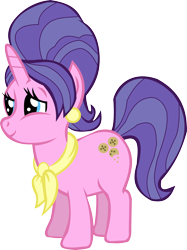 Size: 3466x4636 | Tagged: safe, artist:thebosscamacho, imported from derpibooru, cookie crumbles, pony, unicorn, .svg available, absurd resolution, clothes, ear piercing, earring, female, jewelry, mare, piercing, scarf, simple background, smiling, solo, transparent background, vector