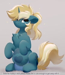 Size: 781x900 | Tagged: safe, artist:sketchfluffy, imported from derpibooru, oc, oc only, oc:maple parapet, pony, unicorn, belly, chest fluff, female, floppy ears, freckles, heart (coat marking), horn, mare, one eye open, pregnant, smiling, solo