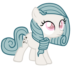 Size: 578x546 | Tagged: safe, artist:lillyleaf101, imported from derpibooru, baby bridesmaid, pony, female, filly, foal, g1, g1 to g4, g4, generation leap, simple background, solo, transparent background