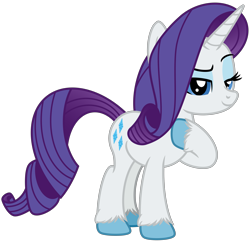 Size: 4431x4264 | Tagged: safe, artist:emeraldblast63, imported from derpibooru, rarity, pony, unicorn, eyeshadow, female, g4, g5 style, hoof on chest, makeup, mare, simple background, smiling, solo, transparent background, unshorn fetlocks, vector