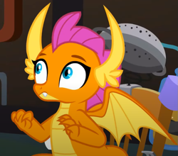 Size: 717x631 | Tagged: safe, imported from derpibooru, screencap, smolder, dragon, a horse shoe-in, cropped, dragoness, female, solo