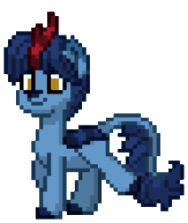 Size: 768x912 | Tagged: safe, artist:twilyisbestpone, derpibooru exclusive, imported from derpibooru, night light, kirin, pony, pony town, animated, cloven hooves, cute, gif, kirin night light, kirin-ified, leonine tail, male, pixel art, simple background, smiling, solo, species swap, stallion, tail, transparent background, trotting, trotting in place, walking
