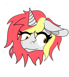 Size: 606x673 | Tagged: artist needed, source needed, safe, imported from derpibooru, oc, oc only, oc:lazy sunday, frog, pony, unicorn, emoticon, floppy ears, funny, simple background, solo, transparent background
